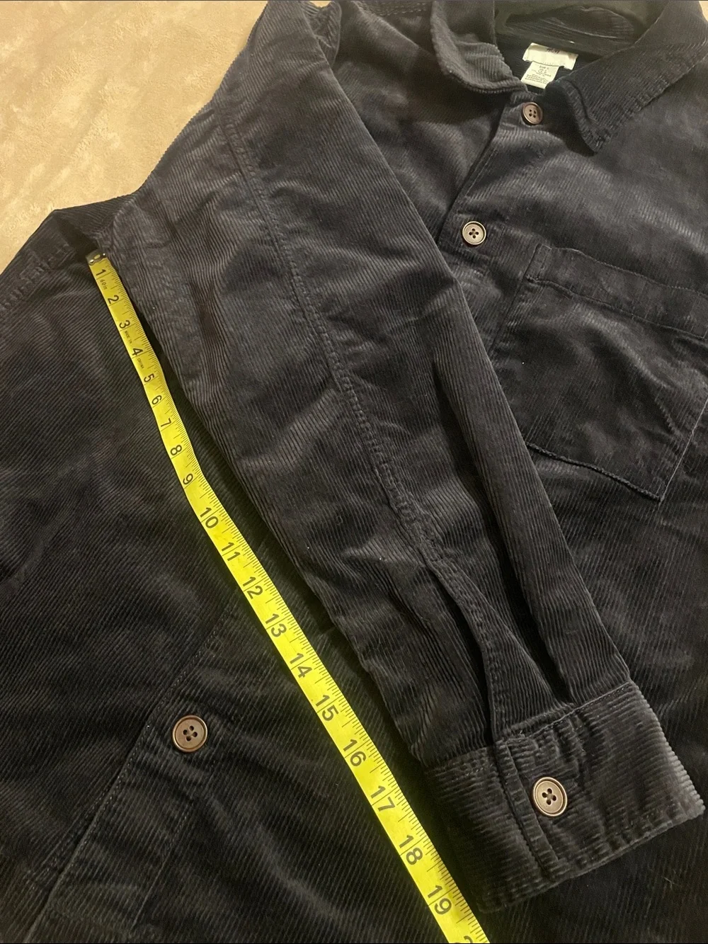 H&M Men's Black Corduroy Shirt Jacket new with tags nwt size L